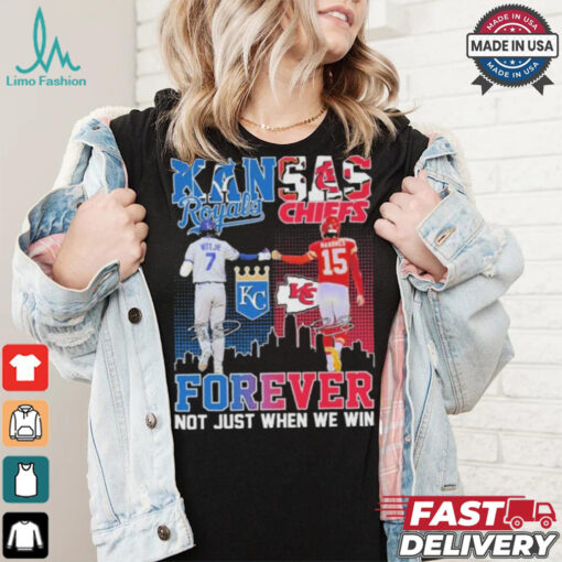 Official Bobby Witt Jr X Patrick Mahomes Kansas City Forever Not Just When We Win Shirt