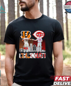 Official Cincinnati Bengals Anthony Munoz and Reds Rosa skyline shirt
