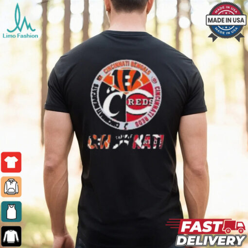 Official Cincinnati Bengals Reds Bearcats City Of Champions Logo 2024 T Shirt