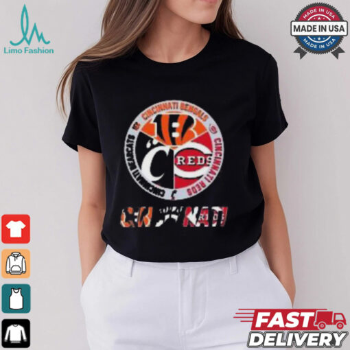 Official Cincinnati Bengals Reds Bearcats City Of Champions Logo 2024 T Shirt