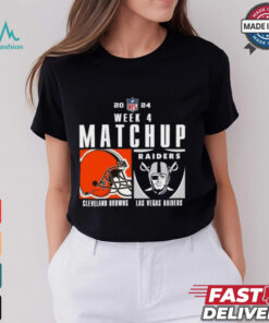 Official Cleveland Browns vs las vegas raiders 2024 NFL Week 4 Matchup T Shirt