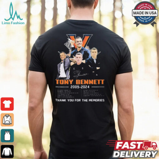 Official Coach Tony Bennett 2009 2024 Thank You For The Memories Signature shirt