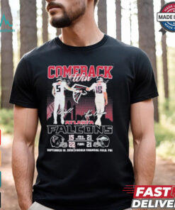 Official Comeback Win Atlanta Falcons September 16, 2024 Lincoln Financial Field, Phi Signature T Shirt