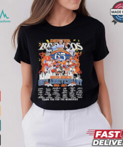 Official Denver Broncos 1960 2024 65th Anniversary Signature Thank You For The Memories Unisex T Shirt