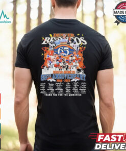 Official Denver Broncos 1960 2024 65th Anniversary Signature Thank You For The Memories Unisex T Shirt