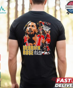 Official Derrick Rose Chicago Bulls basketball graphic shirt