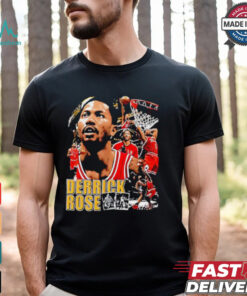 Official Derrick Rose Chicago Bulls basketball graphic shirt