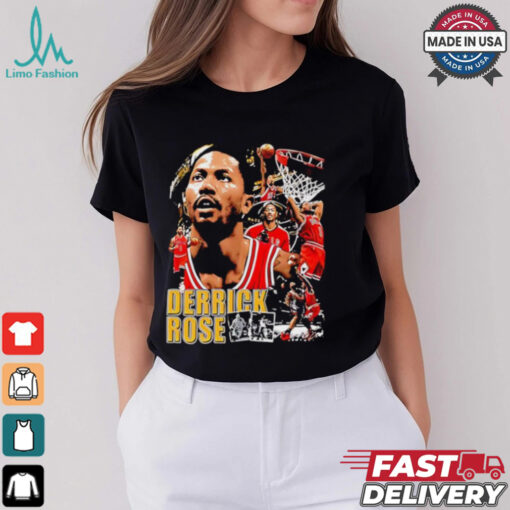 Official Derrick Rose Chicago Bulls basketball graphic shirt