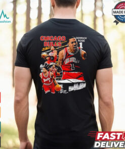 Official Derrick Rose no 1 Chicago Bulls basketball graphic shirt