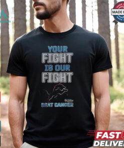 Official Detroit Lions Crucial Catch Intercept Cancer Your Fight Is Ours T shirt