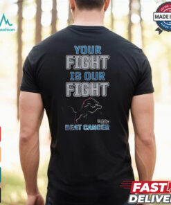 Official Detroit Lions Crucial Catch Intercept Cancer Your Fight Is Ours T shirt