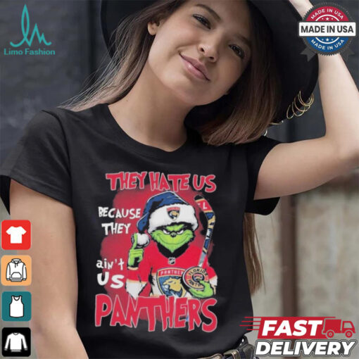 Official Florida Panthers 2024 Grinch They Hate Us Because The Ain’t Us Hockey T Shirt