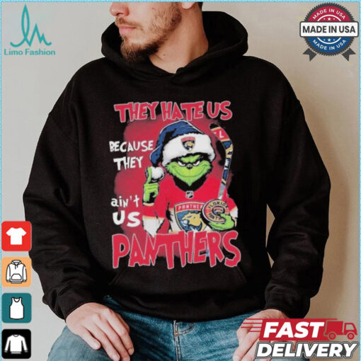 Official Florida Panthers 2024 Grinch They Hate Us Because The Ain’t Us Hockey T Shirt