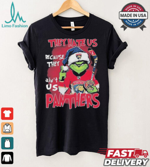 Official Florida Panthers 2024 Grinch They Hate Us Because The Ain’t Us Hockey T Shirt