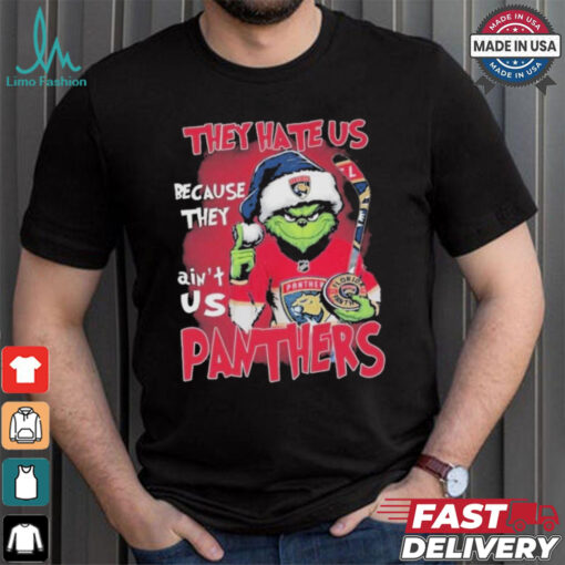 Official Florida Panthers 2024 Grinch They Hate Us Because The Ain’t Us Hockey T Shirt