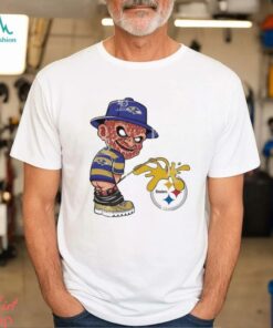 Official Freddy Krueger Baltimore Ravens Piss On Pittsburgh Steelers Halloween 2024 NFL Shirt