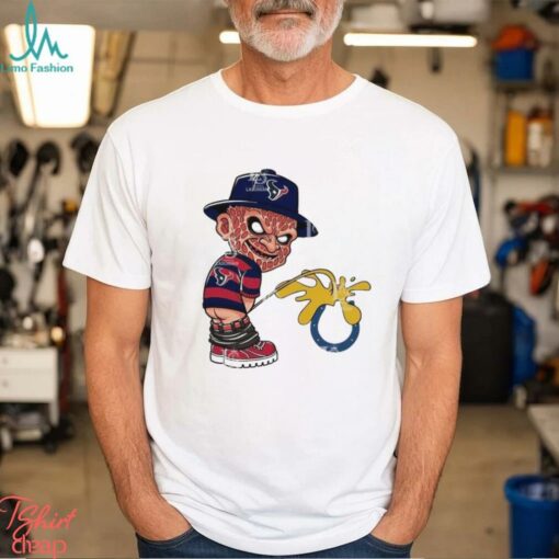 Official Freddy Krueger Houston Texans Piss On Indianapolis Colts Halloween 2024 Shirt