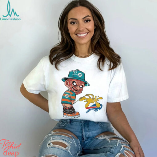 Official Freddy Krueger Miami Dolphins Piss On Buffalo Bills Halloween 2024 NFL Shirt