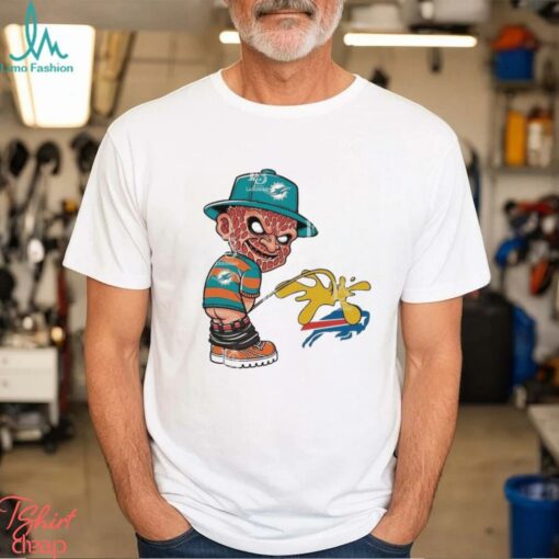 Official Freddy Krueger Miami Dolphins Piss On Buffalo Bills Halloween 2024 NFL Shirt