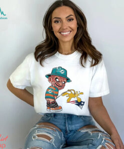 Official Freddy Krueger Miami Dolphins Piss On New England Patriots Halloween 2024 NFL Shirt