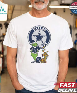 Official Grinch And Max Dallas Cowboys Merry Christmas 2024 Shirt