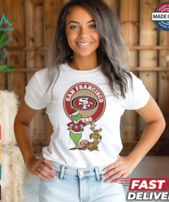 Official Grinch And Max San Francisco 49ers Merry Christmas 2024 Shirt