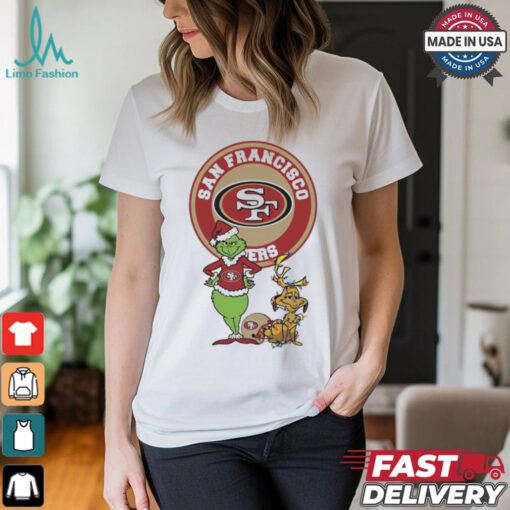 Official Grinch And Max San Francisco 49ers Merry Christmas 2024 Shirt