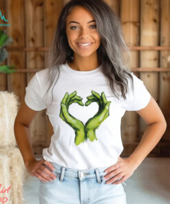 Official Grinch Green Hands Heart Art T Shirt