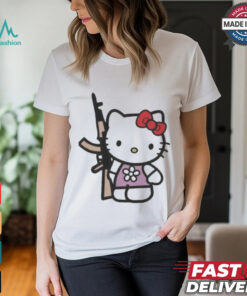 Official Hello Kitty With Gun AK 47 T Shirt