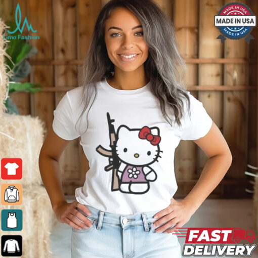 Official Hello Kitty With Gun AK 47 T Shirt