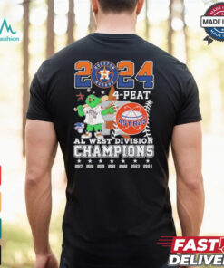 Official Houston Astros Orbit 4 Peat AL West Division Champions hoodie