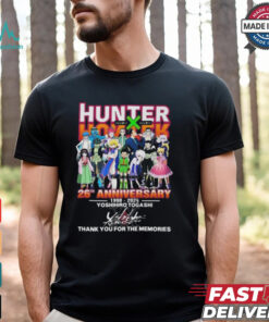 Official Hunter x Hunter 26th Anniversary 1998 2024 Yoshihiro Togashi Thank You For The Memories Signature Shirt