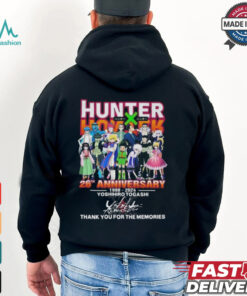 Official Hunter x Hunter 26th Anniversary 1998 2024 Yoshihiro Togashi Thank You For The Memories Signature Shirt