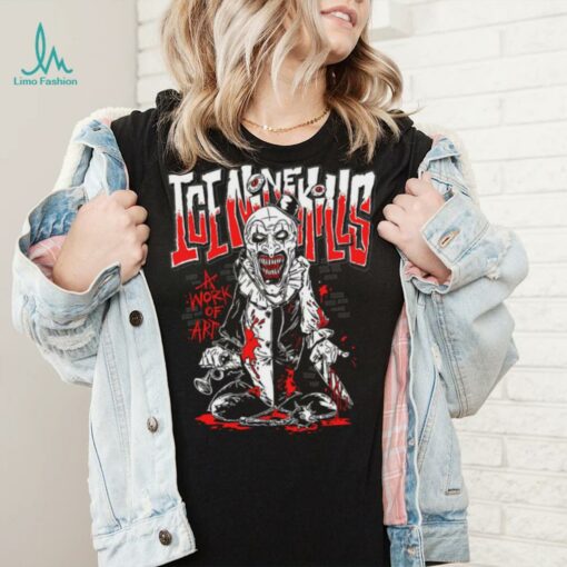 Official Ice Nine Kills A Work of Art Horror Clown Graphic 2024 T shirt