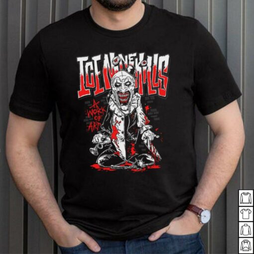 Official Ice Nine Kills A Work of Art Horror Clown Graphic 2024 T shirt