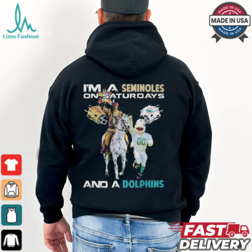 Official I’m A Seminoles On Saturdays And A Dolphins On Sundays Mascot 2024 Shirt