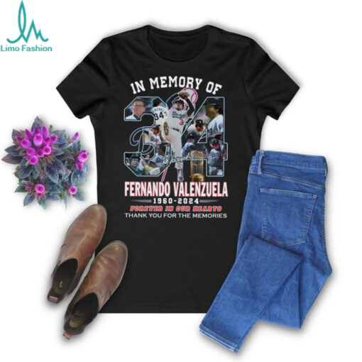 Official In Memory Of Fernando Valenzuela Los Angeles Dodgers October 22 2024 Thank You For The Memories Shirt