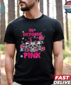 Official In October We Wear Pink Skull Breast Cancer 2024 T shirt