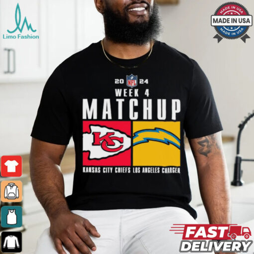 Official Kansas City Chiefs Vs. Los Angeles Charger 2024 Nfl Week 4 Matchup T Shirt