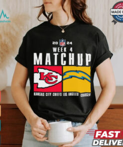 Official Kansas City Chiefs Vs. Los Angeles Charger 2024 Nfl Week 4 Matchup T Shirt