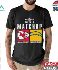 Official Kansas City Chiefs Vs. Los Angeles Charger 2024 Nfl Week 4 Matchup T Shirt