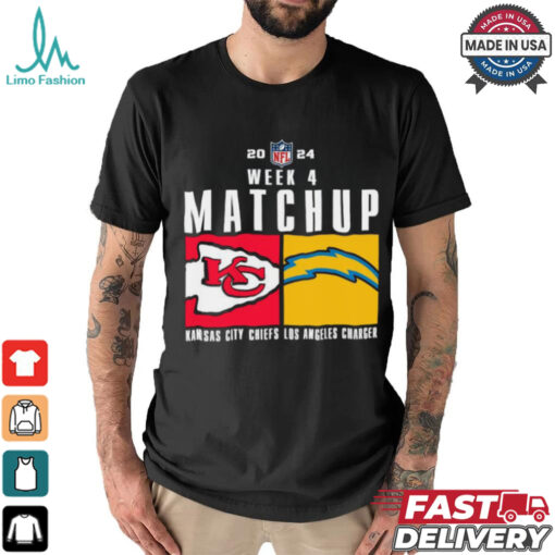 Official Kansas City Chiefs Vs. Los Angeles Charger 2024 Nfl Week 4 Matchup T Shirt