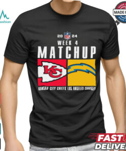 Official Kansas City Chiefs Vs. Los Angeles Charger 2024 Nfl Week 4 Matchup T Shirt