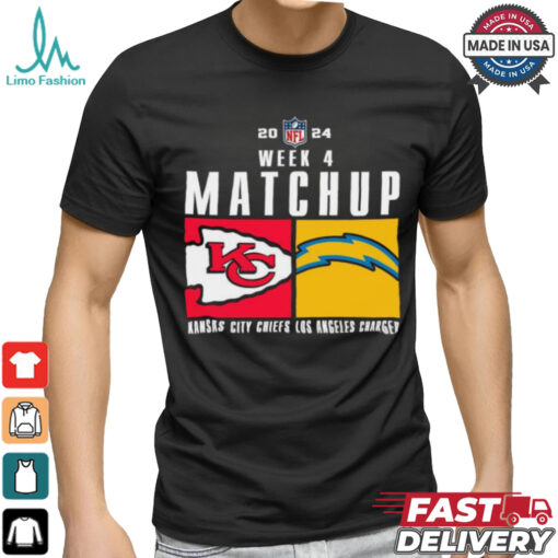 Official Kansas City Chiefs Vs. Los Angeles Charger 2024 Nfl Week 4 Matchup T Shirt