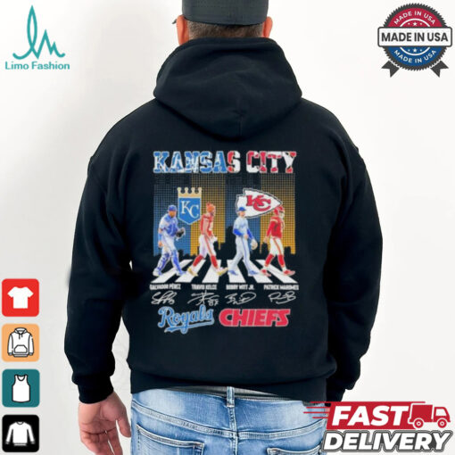 Official Kansas City Chiefs X Kansas City Royals Abbey Road Signatures Shirt