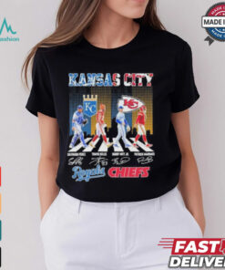 Official Kansas City Chiefs X Kansas City Royals Abbey Road Signatures Shirt