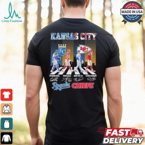 Official Kansas City Chiefs X Kansas City Royals Abbey Road Signatures Shirt