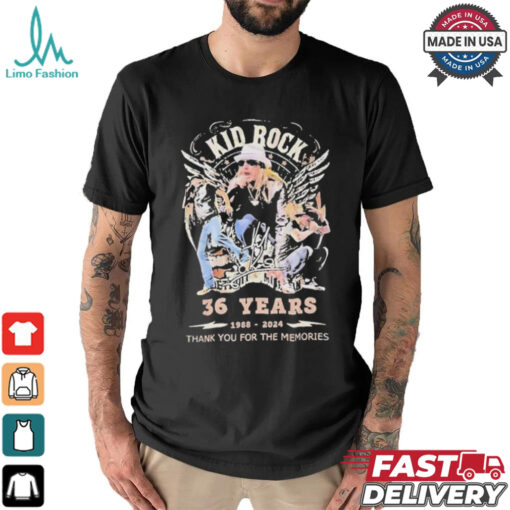 Official Kid Rock 32 Years 1988 2024 Thank You For The Memories T Shirt