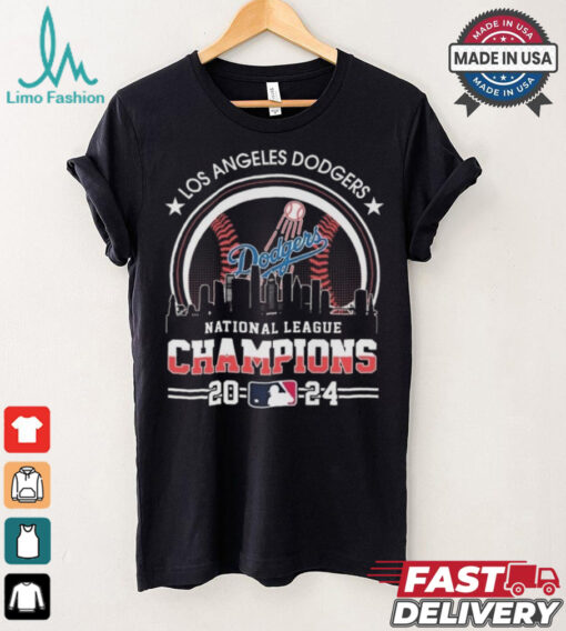 Official Los Angeles Dodgers National League Champions 2024 MLB Skyline Shirt