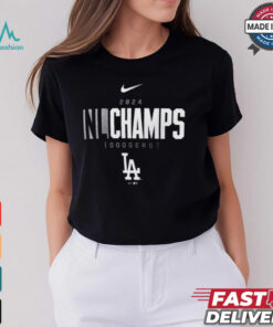 Official Los Angeles Dodgers Nike 2024 National League Champions Logo T Shirt